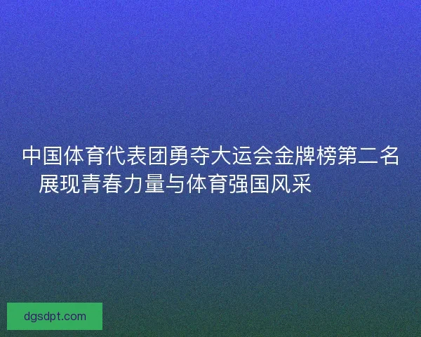 中国体育代表团勇夺大运会金牌榜第二名展现青春力量与体育强国风采 🏅🇨🇳